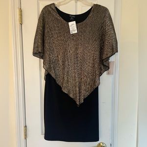 New with tags sparkly gold, silver and black short party dress